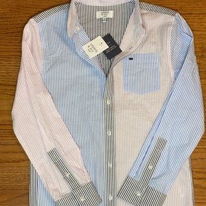Crown and Ivy Boys Seersucker Button Down M